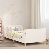  Otroški posteljni okvir z vznožjem krema 90 x 200 cm, (5000104655) | Shoptok.si
