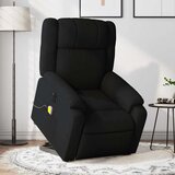 Maison Chic Električni masažni naslanjač - Relax naslanjač s funkcijo vstajanja črn, (22061160) | Shoptok.si