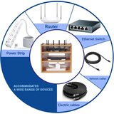 Catekro Lesena Omarica za WiFi Usmerjevalnik OA272-Brown | Shoptok.si