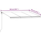 Tenda na automatsko uvlačenje 500 x 350 cm plavo-bijela | shoptok.hr