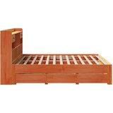  Krevet s regalom za knjige bez madraca 200x200 cm od borovine | shoptok.hr