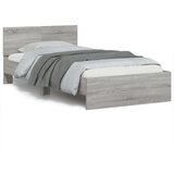 Maison Chic Posteljni okvir - Enojna postelja - Postelja za odrasle z vzglavjem in LED siva sonoma 100x200 cm-J9543, (21771944) | Shoptok.si