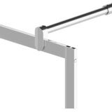 Pregrada za tuš s policom krom 90x195 cm staklo ESG i aluminij | shoptok.hr