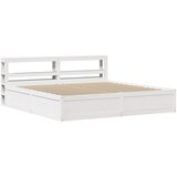vidaXL Okvir kreveta s uzglavljem bijeli 180 x 200 cm masivna borovina | shoptok.hr