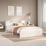  Krevet s regalom z knjige bez madraca bijeli 120x190cm borovina | shoptok.hr