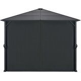  Sjenica sa zastorom aluminijska 3 x 3 m crna | shoptok.hr