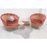 Kondela Art-deco fotelj, roza žametna tkanina/zlat krom-zlato, NOBLIN | Shoptok.si