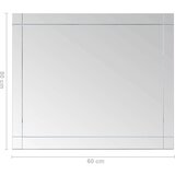  Stensko ogledalo 80x60 cm steklo, (20798364) | Shoptok.si