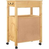 vidaXL Kuhinjski voziček MONZA 60x40x90 cm trdna borovina | Shoptok.si