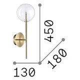 Ideal Lux STENSKA LED-SVETILKA Equinoxe Ottone 160 lm 3000 K | Shoptok.si