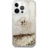 Guess GUHCP13LLG4GGO silikonski ovitek za iPhone 13 Pro - prozoren z zlatimi bleščicami Cene