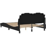 VidaXL Okvir za krevet s uzglavljem crni 140x200 cm od umjetne kože Slike