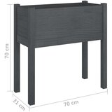  Sadilica siva 70 x 31 x 70 cm od masivne borovine | shoptok.hr