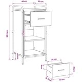  Kreveta Staro drvo 97 x 33 x 81 cm Konstruirano drvo - Staro drvo s 2 police 73 x 33 x 81 cm | shoptok.hr