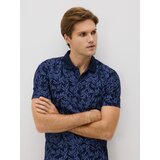 Reserved Regular polo-majica s uzorkom - mornarsko plava | shoptok.hr