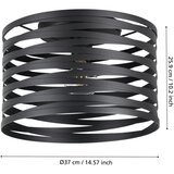 Eglo plafonjera Cremella 900164, 1x E27, Ø37 cm, crni čelik | shoptok.hr