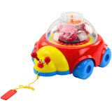  Ladybug Ride-on Pull Toy With Balls And Clock Colorful | shoptok.hr