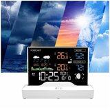 Manta vremenska stanica Windy, DCF, sat budilica, vanjski senzor, bijela MTO100W | shoptok.hr