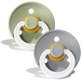 Bibs Colour dude (okrugle) - Sage GLOW/Cloud GLOW (vel.1) Slike