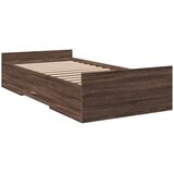  Okvir kreveta s ladicama oja smeđeg hrasta 75x190 cm drveni | shoptok.hr