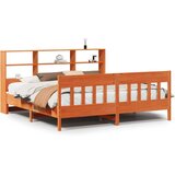  Posteljni okvir brez vzmetnice vošč. rjav 200x200 cm borovina, (21607312) | Shoptok.si