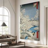  XXL slika - Utagawa Hiroshige – Drum bridge and Setting Sun Hill at Meguro 87x130 | shoptok.hr