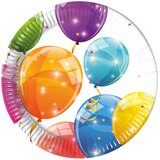 Procos sjajni tanjuri od papira s balonima, set od 8 komada | shoptok.hr