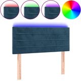  LED uzglavlje tamnoplavo 100x5x78/88 cm baršunasto | shoptok.hr