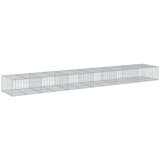 vidaXL Gabionska košara s poklopcem 600x100x50 cm pocinčano željezo | shoptok.hr