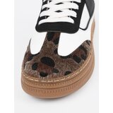 Shelvt Black and white sneakers with leopard print inserts | shoptok.hr