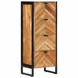 The Living Store Kopalniška omarica 40x30x100 cm akacijev les in železo - Kopalniška Omarica, (21661620) | Shoptok.si