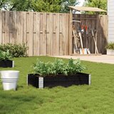 Maison Chic Vrtno korito - Greda - Cvetlični Lonec črno 100x50 cm trdna borovina, (21789557) | Shoptok.si