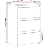 vidaXL Nočne omarice 2 kosa starinski les 40x35x62,5 cm inženirski les | Shoptok.si