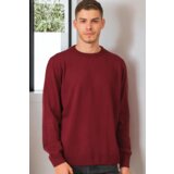 Dewberry V0091 MEN'S OVERSIZE SWEATER-PLAIN BURGUNDY | shoptok.hr