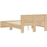 vidaXL Posteljni okvir z vzglavjem sonoma hrast 120x200 cm | Shoptok.si
