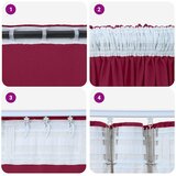  Baršunaste zavjese 2 pcs boja crnog vina 175 x 140 cm Baršun | shoptok.hr