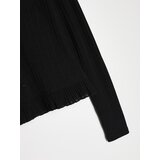 Sinsay Rebrasta bluza s dodatkom viskoze i ukrasnim gumbima Slike