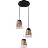 Candellux Lighting Črna viseča svetilka s steklenim senčnikom Fresno - Candellux Lighting | Shoptok.si