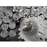  LED kristalna plafonska svetiljka NAURU LED/24W/230V, prečnik 45 cm, sjajni hrom + daljinski upravljač | Eponuda.com