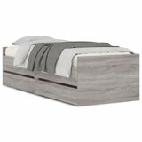 Furnova Posteljni okvir s predali siva sonoma 90x200 cm, (21935760) | Shoptok.si