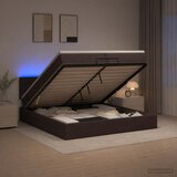  Krevet od pjene s madracem i LED-om Tamno smeđa 200 x 200 cm Cijene