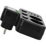 Razdelnik utičnica sa prekidačem i LED osvetljenjem LINEA 2Z + 3xUSB A/C SCHUKO 4000K crna | Eponuda.com