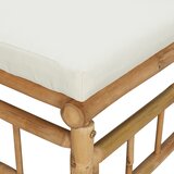 Kutne vrtne sofe s krem bijelim jastucima 2 kom od bambusa | Eponuda.com