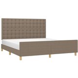  Posteljni okvir z vzglavjem taupe 160x200 cm blago, (20904872) | Shoptok.si