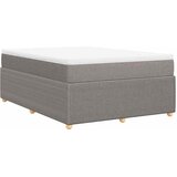  Krevet s oprugama i madracem smeđesivi 140 x 190 cm od tkanine | shoptok.hr