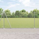 vidaXL varjena žična ograja s 7 flanšnimi stebri 1.2x10 m Pocinkano jeklo Cene