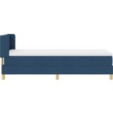  Postelja z vzmetnico z vzmetnico Modra 80 x 200 cm blago, (5000127024) | Shoptok.si