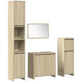  4-dijelni set kupaonskog namještaja boja hrasta sonome drveni | shoptok.hr