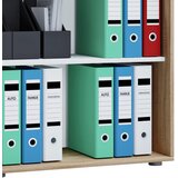 P & B PISARNIŠKI REGAL 70/74/37 cm barve hrasta | Shoptok.si