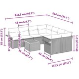  Vrtna sedežna garnitura z blazino 9 pcs Črna in turkizna, (5000133905) | Shoptok.si